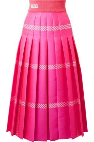 fendi pleated checked jacquard midi skirt look a like|pleated skirt outfits.